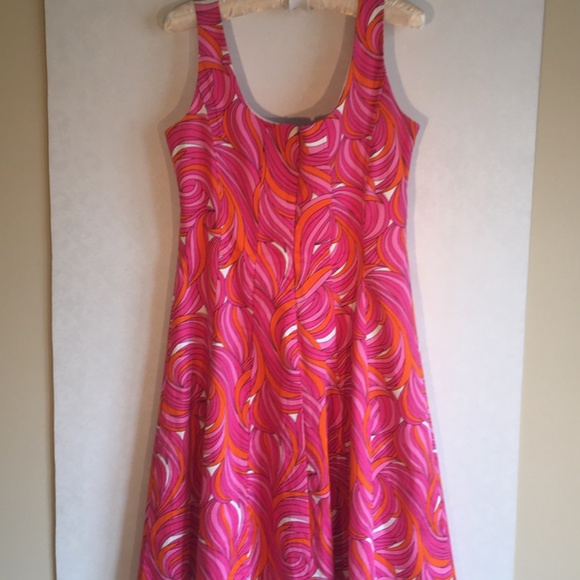 London Times Dress Vintage Retro Print 60s 70s… - Picture 2 of 5